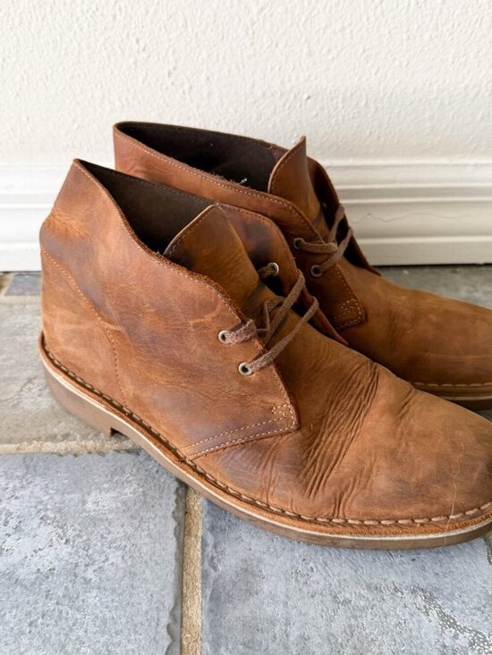 Clarks Desert Trek Chukka Boots Brown Leather Lace Up Men’s Size 9 main image 7